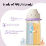 Pigeon PPSU Dual Drinking Spouts Straw Cup 500ml - Purple