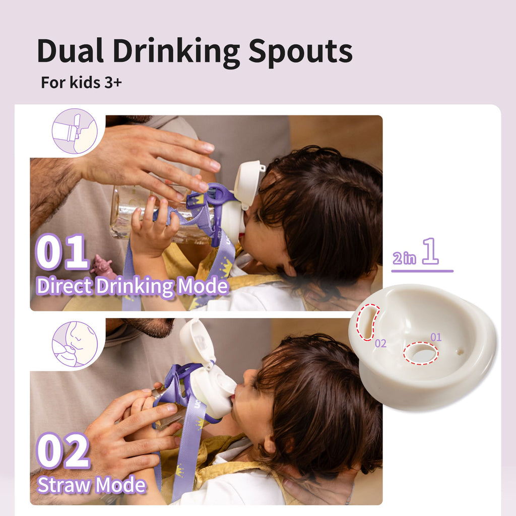 Pigeon PPSU Dual Drinking Spouts Straw Cup 500ml - Purple