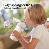 Pigeon PPSU Dual Drinking Spouts Straw Cup 500ml - Purple