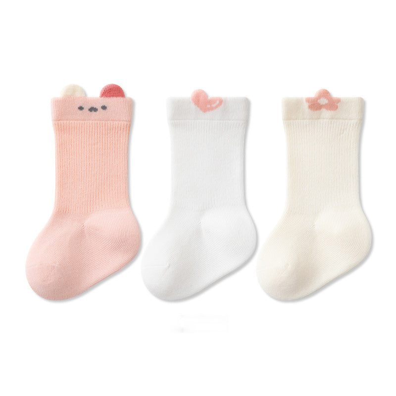 Adorable Cartoon Baby Socks 3Pack
