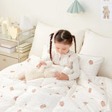 Bebenuvo Modal Cotton Baby All-Season Bedding 3pc Set (Blanket + Pillow + Pad)-Mushroom Gomi
