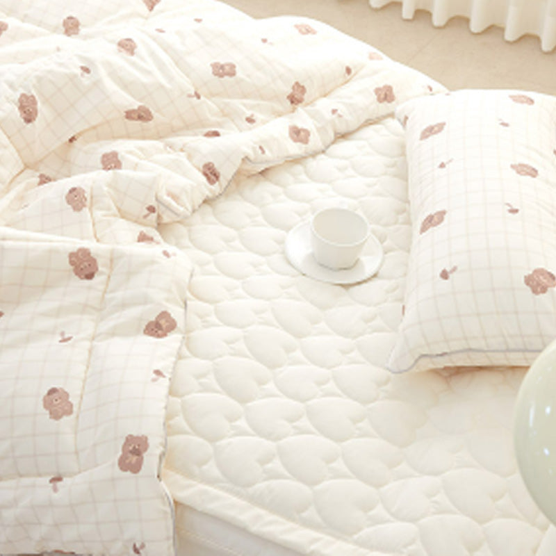 Bebenuvo Modal Cotton Baby All-Season Bedding 3pc Set (Blanket + Pillow + Pad)-Mushroom Gomi