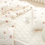 Bebenuvo Modal Cotton Baby All-Season Bedding 3pc Set (Blanket + Pillow + Pad)-Mushroom Gomi