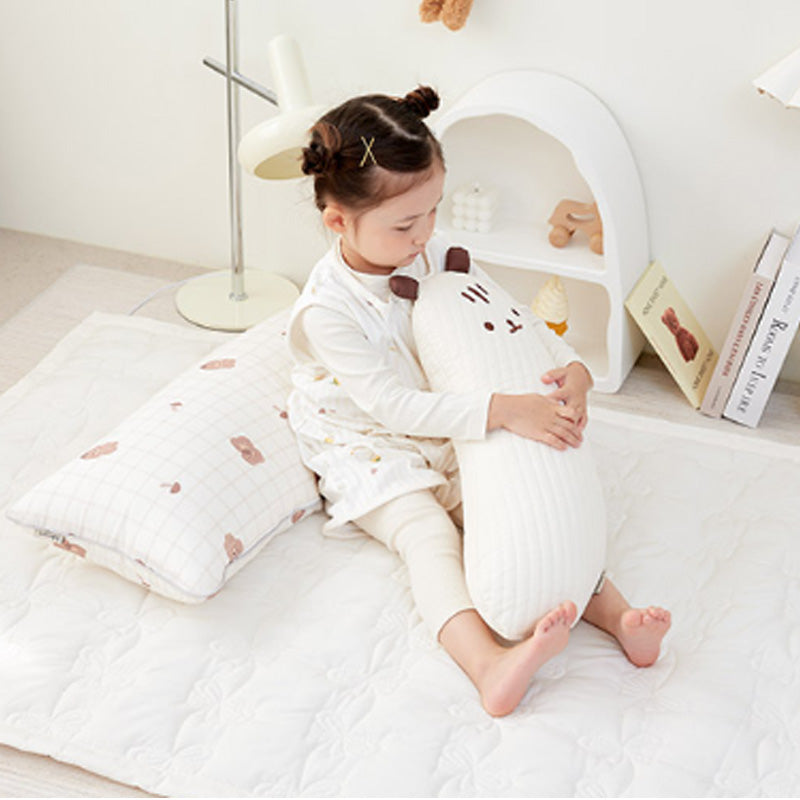 Bebenuvo Modal Cotton Baby All-Season Bedding 3pc Set (Blanket + Pillow + Pad)-Mushroom Gomi
