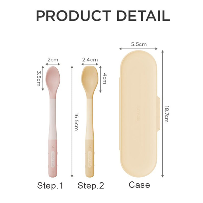 Moyuum Curved Baby Food Spoon 2p Set