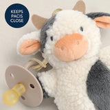 Itzy Ritzy Bitzy Pal Natural Rubber Pacifier & Lovey - Carmen the Cow