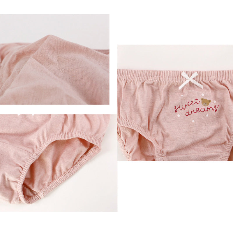 Daily Kids Underwear For Girl 5pcs Set - Love Bear