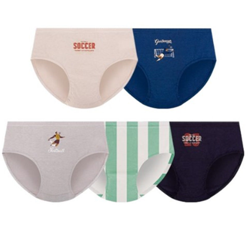Daily Kids Underwear For Boy 5pcs Set - Soccer