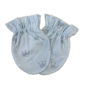 Infant Soft Gloves Baby Mittens for 0-6 Months - Blue Crown