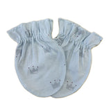 Infant Soft Gloves Baby Mittens for 0-6 Months - Blue Crown