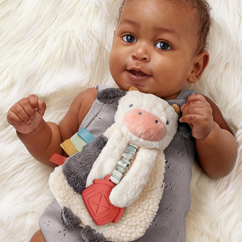Itzy Ritzy Itzy Lovey™ Plush and Teether Toy - Cow