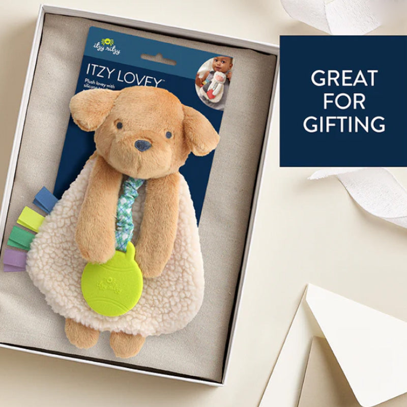 Itzy Ritzy Itzy Lovey™ Plush and Teether Toy - Trevor the Puppy