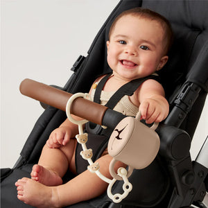 Itzy Ritzy Itzy Strap Toy & Snack Cup Strap - Theo the Bear