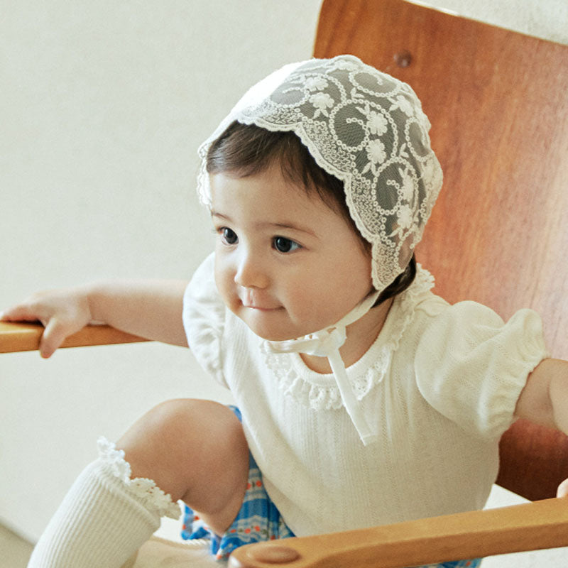 Korean Joan Lace Bonnet Hat – Bebeang Baby