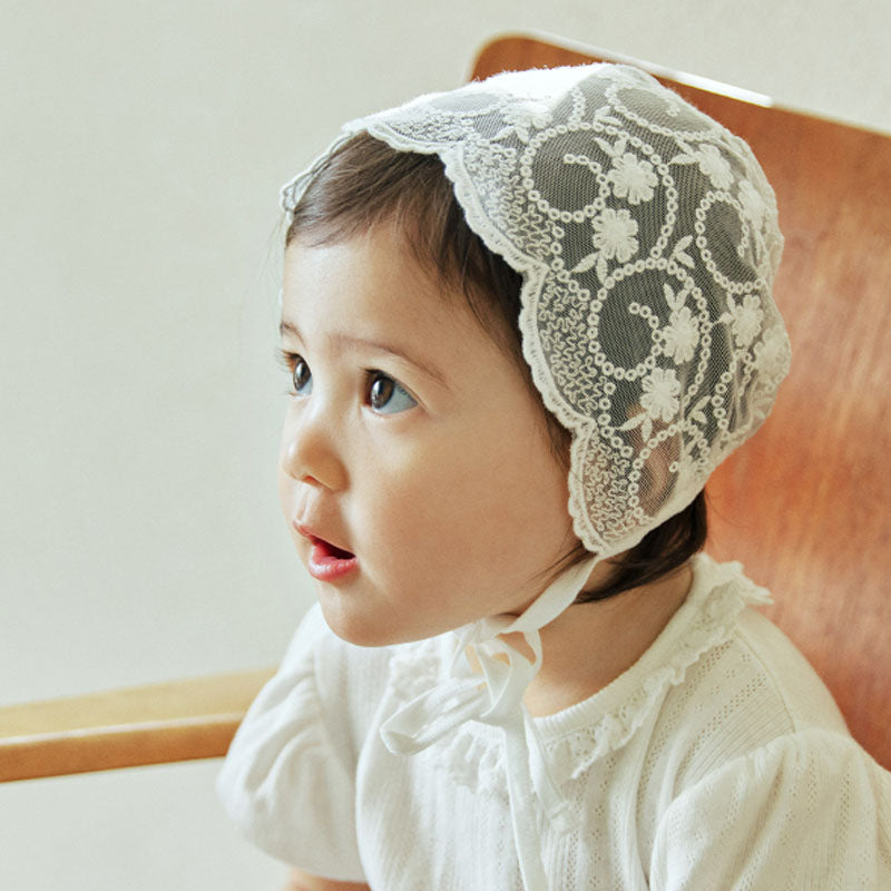 Korean Joan Lace Bonnet Hat