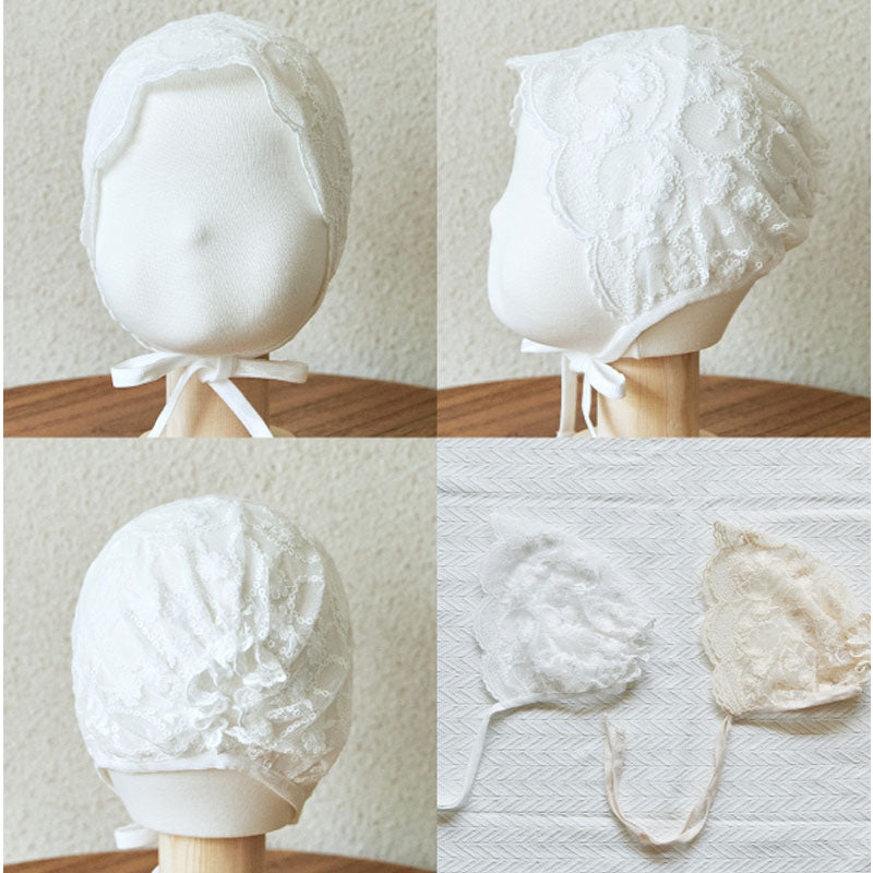 Korean Joan Lace Bonnet Hat