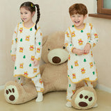 Kids Triple-Layer Quilted Long Sleeping Vest - Peek-A-Boo Bear