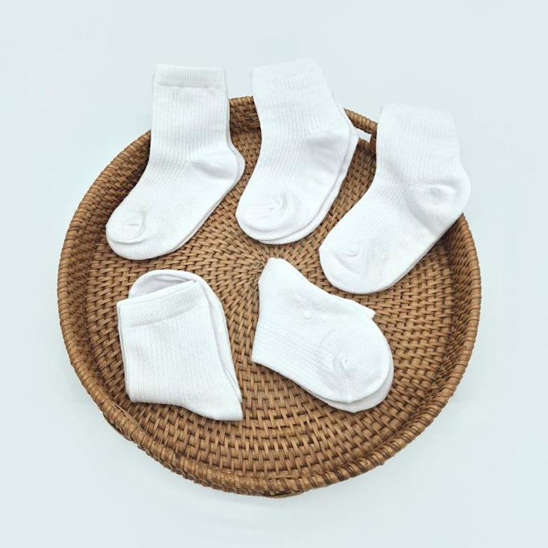 Korean Kids  Golji White Socks 5Pair Set