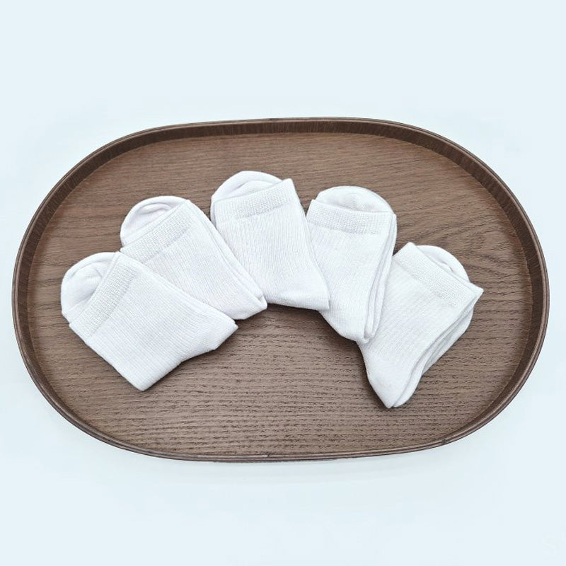 Korean Kids  Golji White Socks 5Pair Set