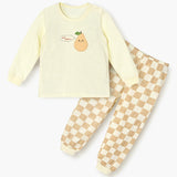 Korean Kids Single Slub Pajamas Set-Talk Pear