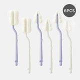 Moyuum Long Curve Sponge Bottle & Nipple Brush 6p