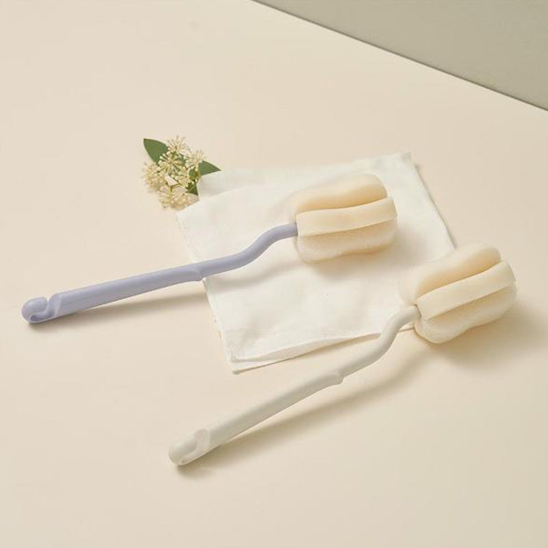 Moyuum Long Curve Sponge Bottle & Nipple Brush 6p