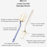 Moyuum Long Curve Sponge Bottle & Nipple Brush 6p