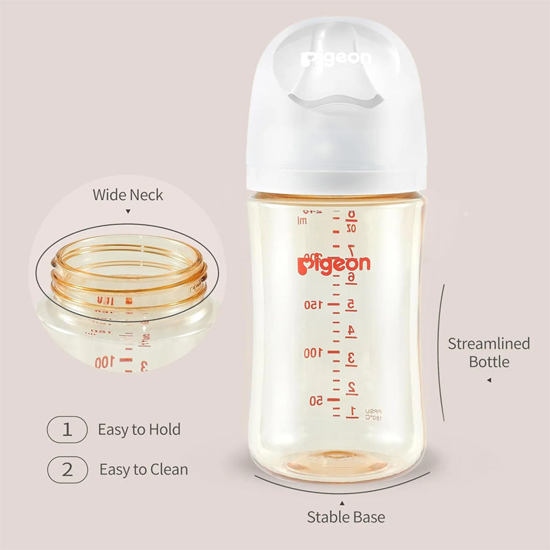 Pigeon PPSU Wide Neck Baby Bottle 240ml, 1 Pack