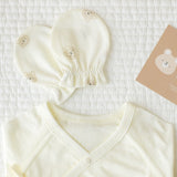 BABY & I Summer Soft Newborn Gift Set (Kimono Bodysuit+Baby Gloves+Swaddle)