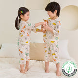 Kids Summer Short Shirt Cotton Cool Mesh Pajamas Set - Safari World