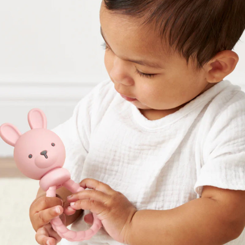 Itzy Ritzy Sweetie Rattle™ Silicone Teether - Bunny