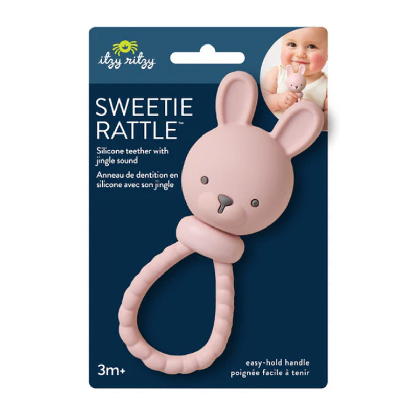 Itzy Ritzy Sweetie Rattle™ Silicone Teether - Bunny