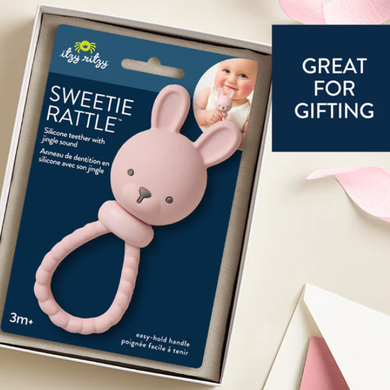 Itzy Ritzy Sweetie Rattle™ Silicone Teether - Bunny