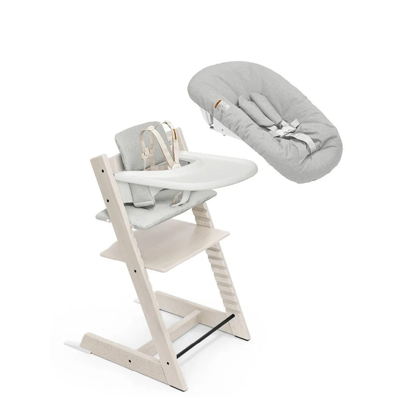 STOKKE TRIPP TRAPP ハイチェア　キッズチェア　白　ホワイト Stokke Tripp Trapp High Chair2 with Cushion, Newborn Set and