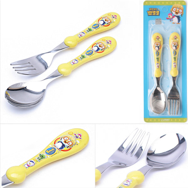 Toddler Utensils Kids Spoon and Fork Set 18/8 Stainless Steel Silverware BPA Free Cute Giraffe Child Flatware with Travel Case for Age 3+