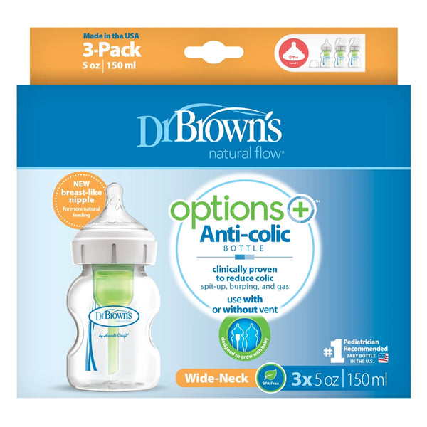 Brown's Options+ Wide-Neck Baby Bottle 5oz-3 pack – Bebeang Baby
