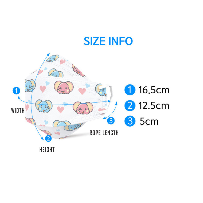 KF94 Protective Fliter cartoon face mask for kids 10pcs (4 month ~ 4 years old)