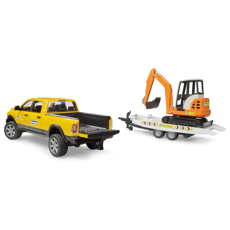 Bruder 02546 Ram Rental Service with Mini Excavator