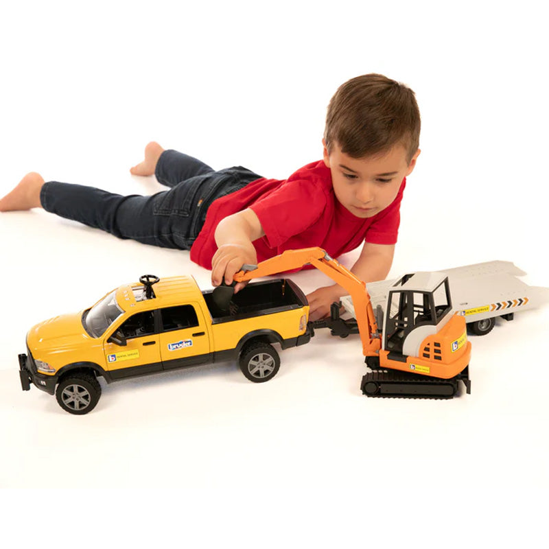 Bruder 02546 Ram Rental Service with Mini Excavator