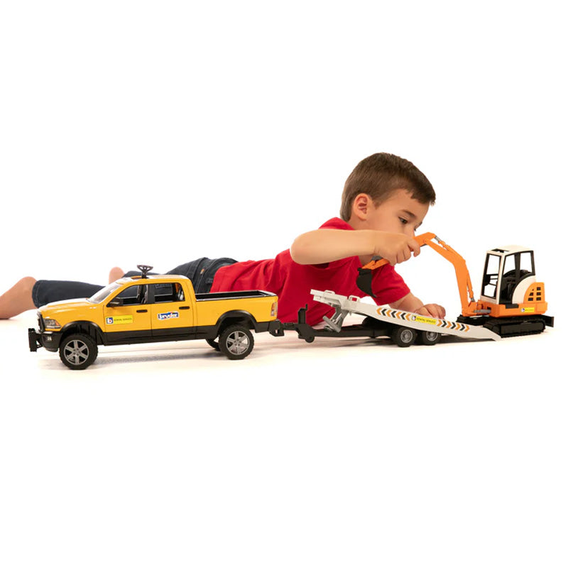 Bruder 02546 Ram Rental Service with Mini Excavator