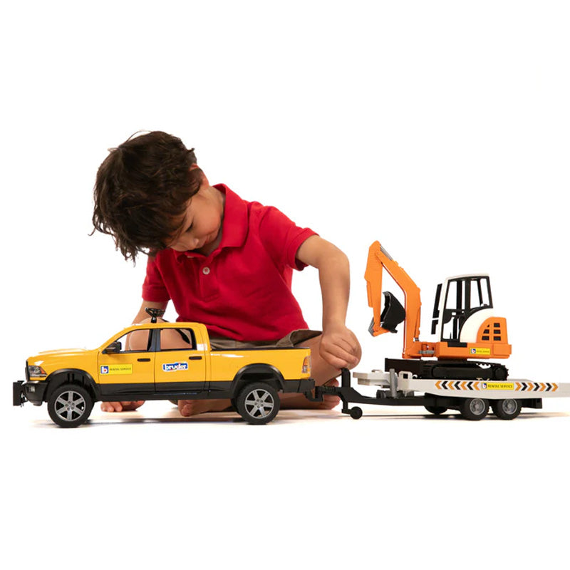 Bruder 02546 Ram Rental Service with Mini Excavator