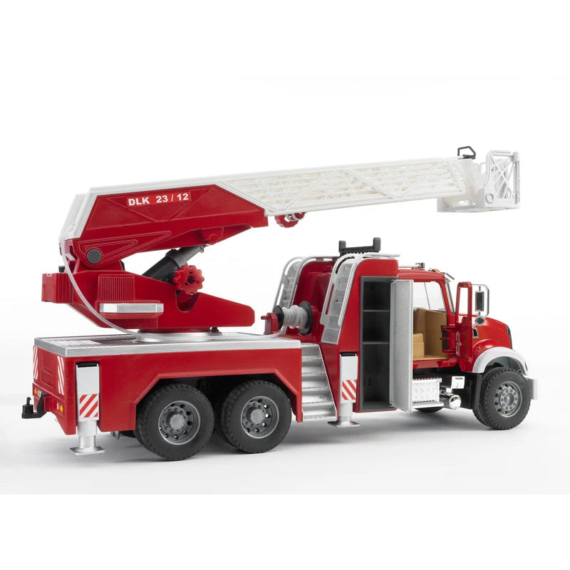 Bruder 02821 Mack Granite Fire Engine with Ladder, Pump, Light & Sound Module