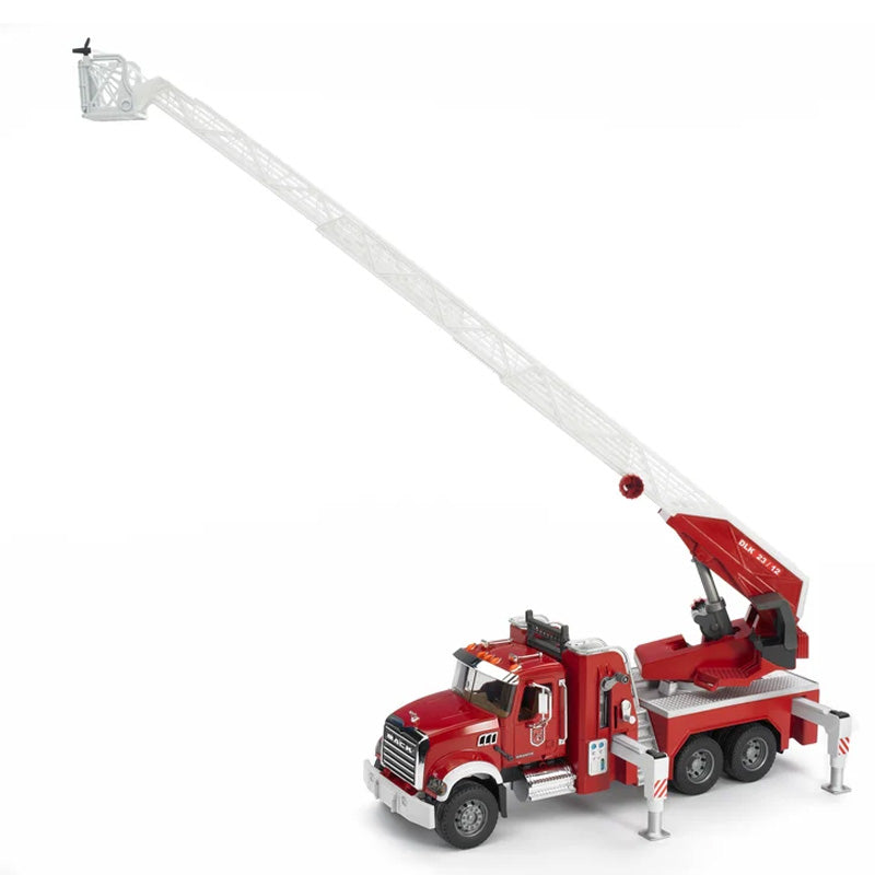 Bruder 02821 Mack Granite Fire Engine with Ladder, Pump, Light & Sound Module
