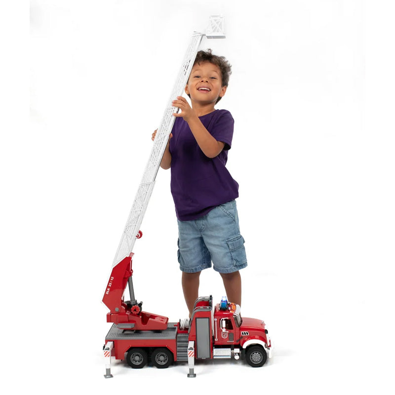 Bruder 02821 Mack Granite Fire Engine with Ladder, Pump, Light & Sound Module