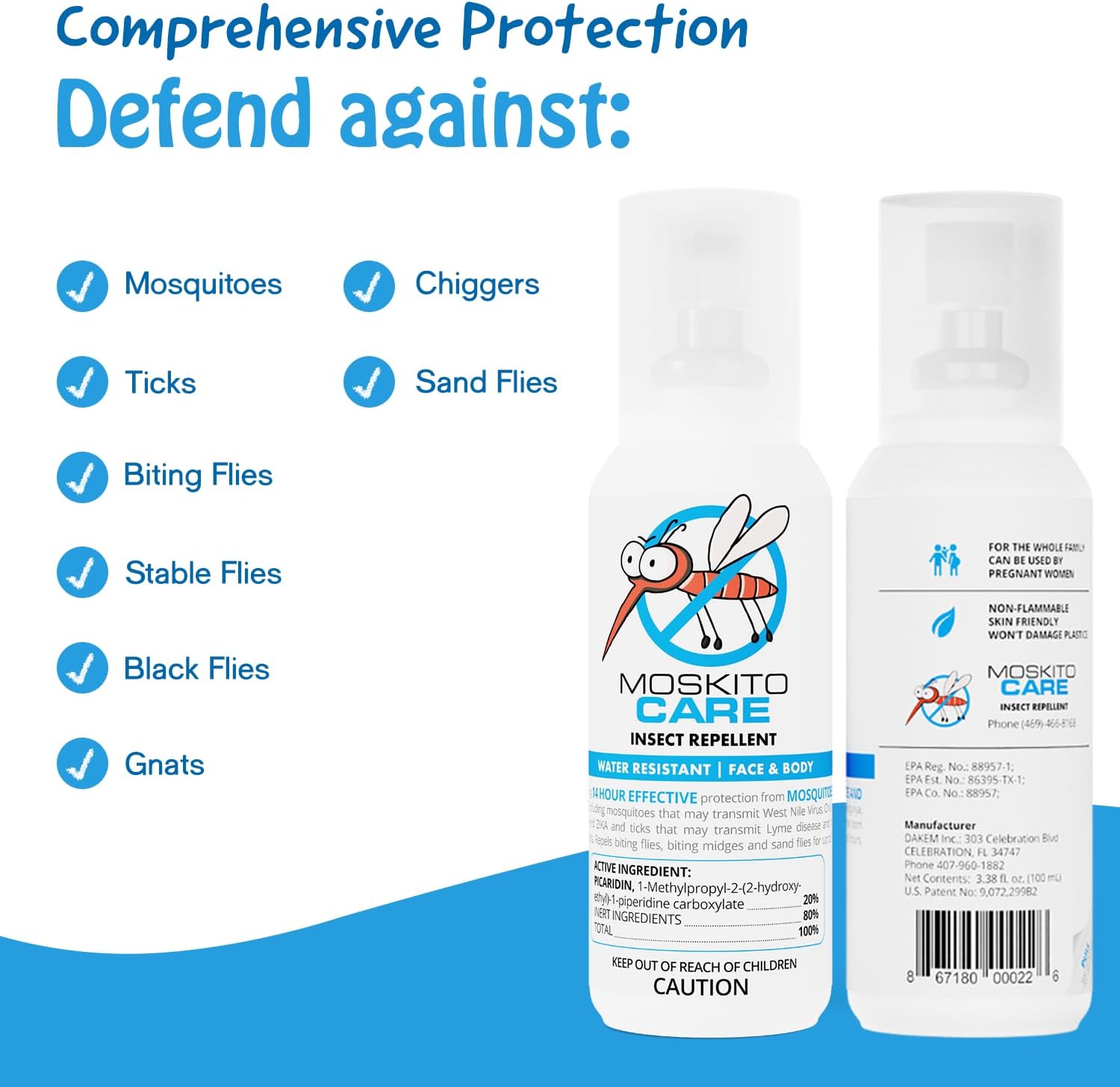 Moskinto 14hr Moisturizing Insect Repellent (3.4oz)
