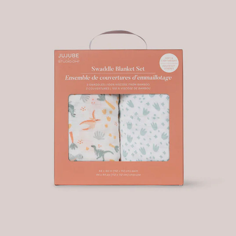 Jujube 2-Pack Square Swaddle Blanket Set - Roarsome