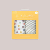 Jujube 2-Pack Square Swaddle Blanket Set - Happy Baby Vibes