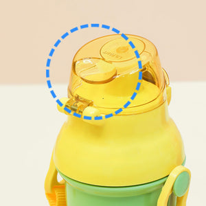 One-Touch Shoulder Strap Water Bottle -Brown Bear