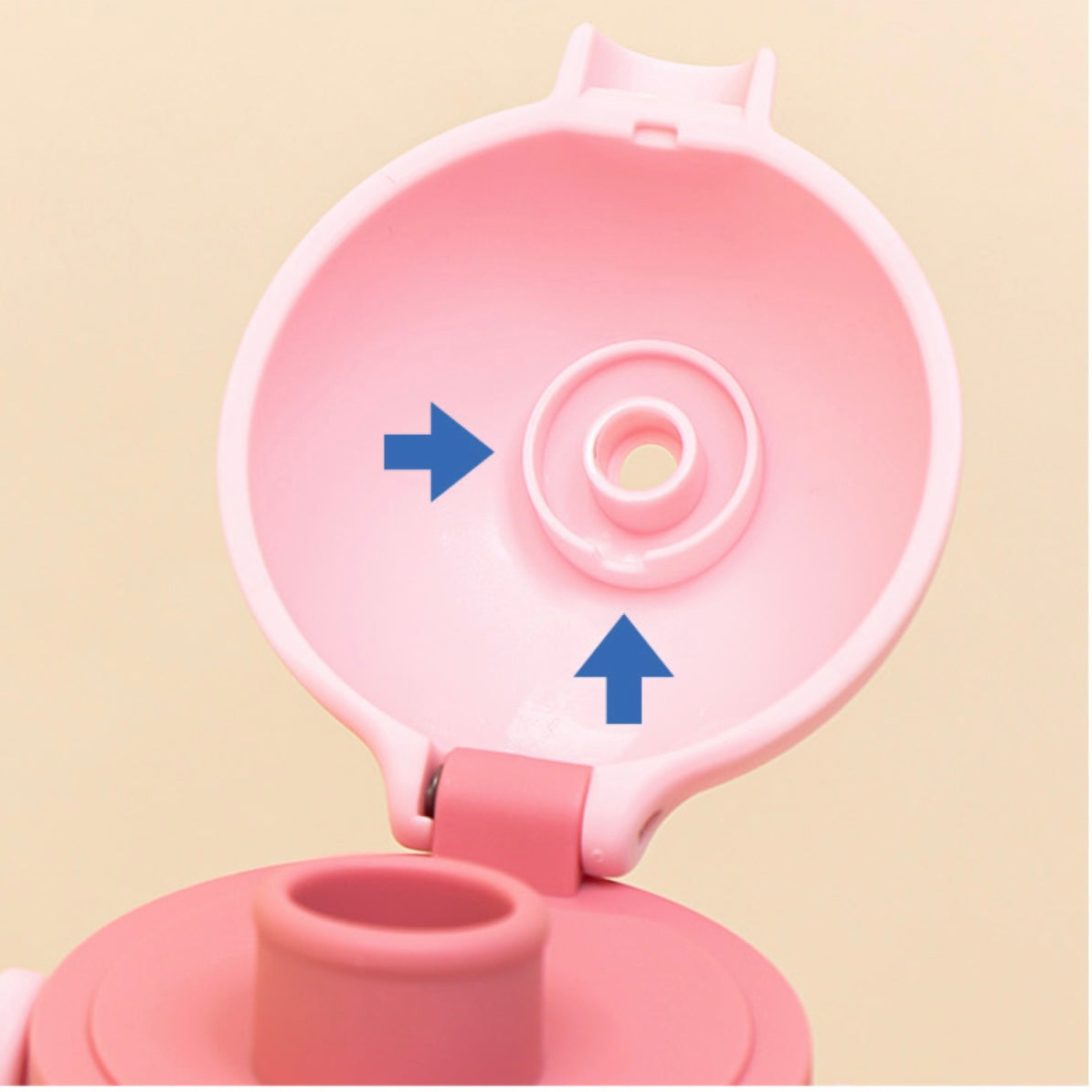 One Touch Shoulder Strap Tritan Water Bottle 470ml - Snow Rabbit