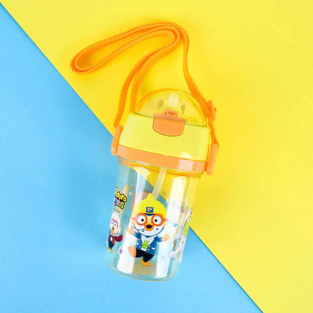 Pororo Jobs One-Touch Silicone Straw Water Bucket 350ml
